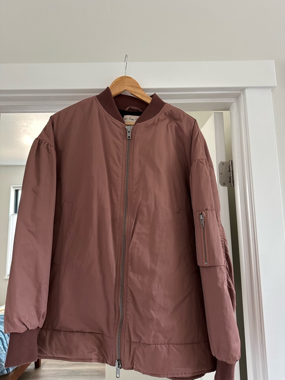 We The Free Mauve Bomber Jacket - Zip Front